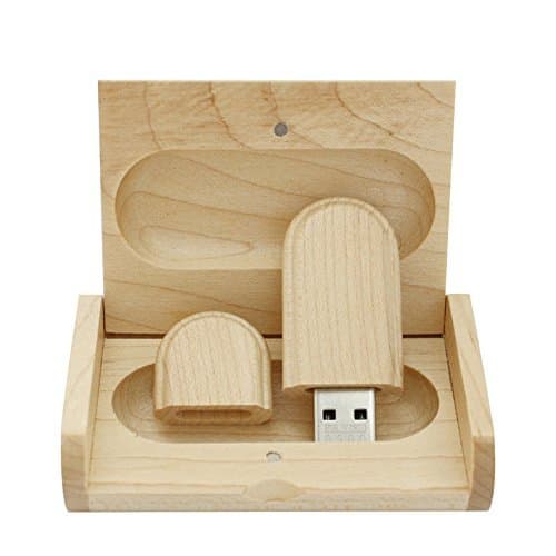 Maple Wood USB Flash Drive with Wooden Box U Disk Memory Stick Pen drive (8GB, 3.0)