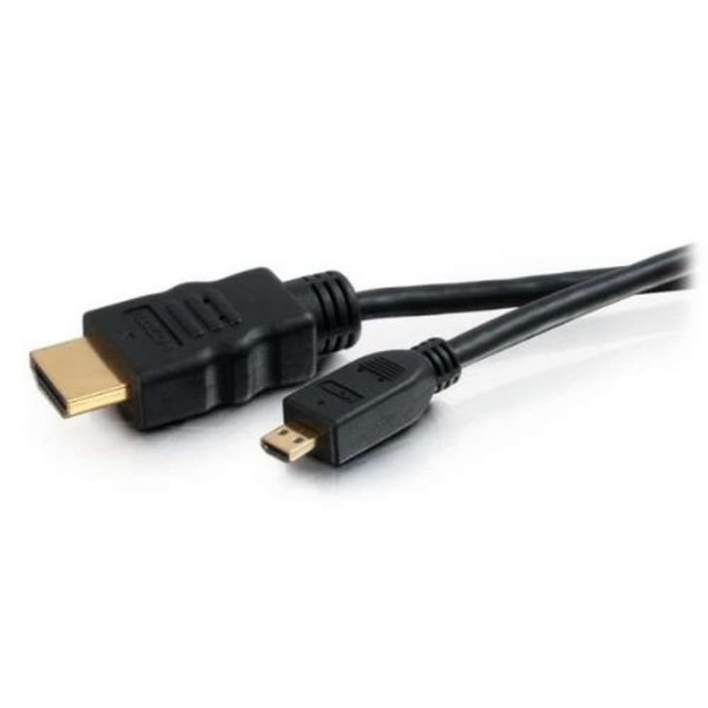 C2G HDMI Cable, High Speed HDMI Cable, Micro HDMI with Ethernet, 9.84 Feet (3 Meters), Black, Cables to Go 40317