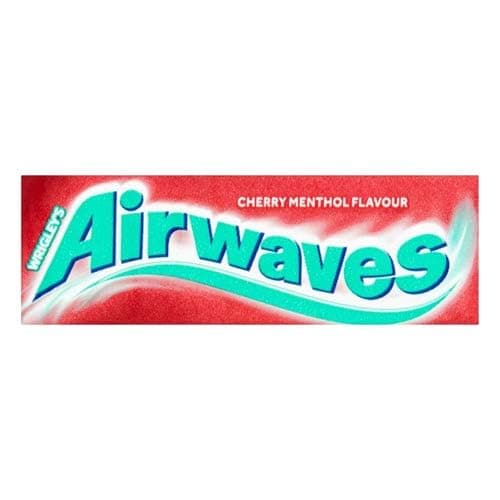 WRIGLEY'S 30 PACK AIRWAVES SUGAR FREE CHEWING GUM BOX (CHERRY MENTHOL) Help To Freshen Breath And Clean Teeth