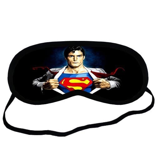 Custom Cartoon Superman Sleeping Mask, Comfortable Soft Cotton Sleeping Aids Eye Mask Cover Travel & Work Rest