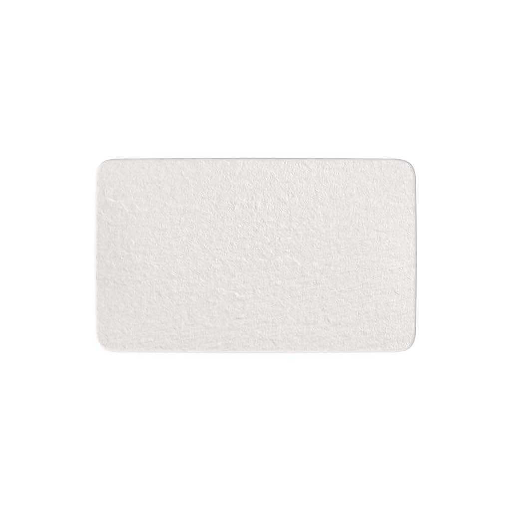 Villeroy & Boch - Manufacture Rock Blanc Rectangular Multi-Functional Plate, Beautiful Universal Plate Made from Premium Porcelain, Dishwasher Safe, White