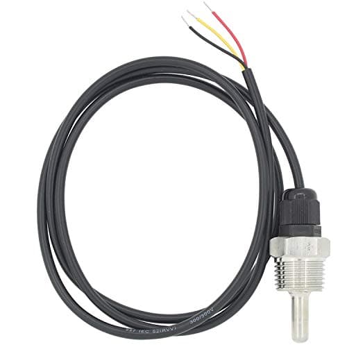 1/2 inch 7mm pt100 3 Wire Temperature Sensor with thermowell pt100 thermocouple 30 50 100 150 200 300 400 500mm