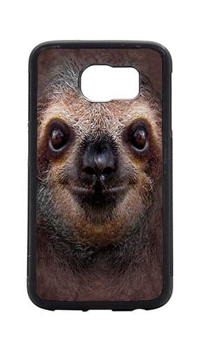 Samsung Galaxy S7 Edge Cases, S7 Edge Case - Big Sloth Face Slim Fit Shock-Absorption Bumper,TPU Case,Anti-Scratch Black Bumper Back Cover Case for Samsung Galaxy S7 Edge