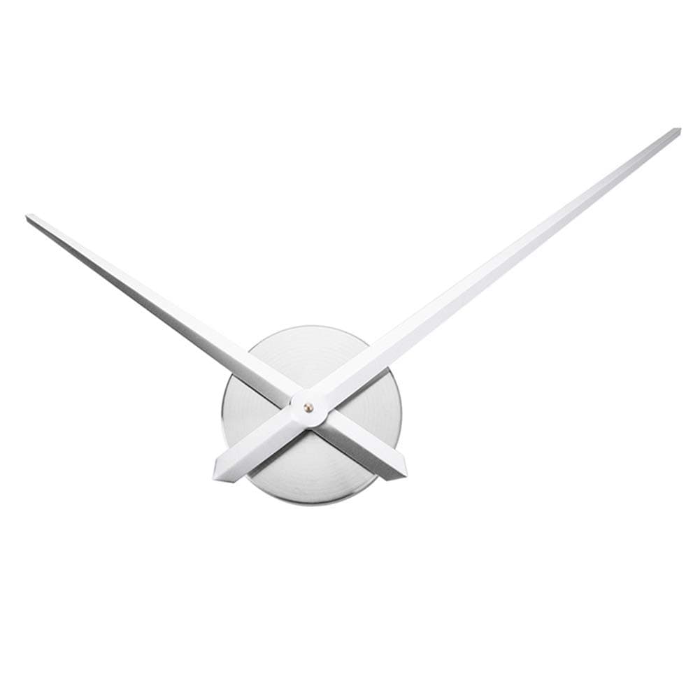 SIEMOO 3D Clock Hands, DIY Large Clock Hands Needles Wall Clocks 3D Kitchen Office Home Art Decor Quartz Clock Mechanism Accessories-Silver