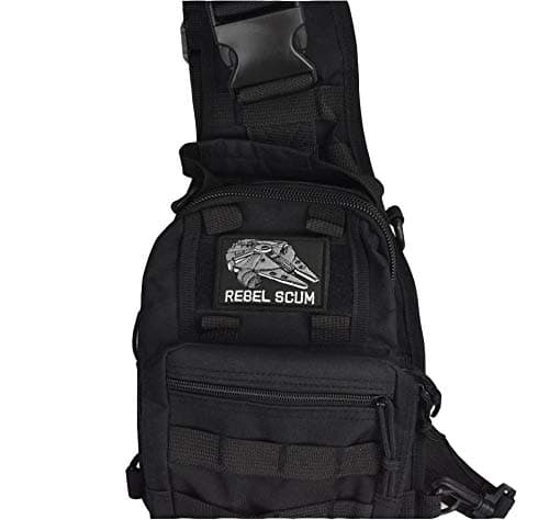 Jadedragon Embroidered Morale Hook Fastener Tactical Patch (Black R)