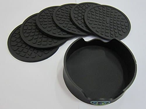 Black Silicone Coasters. Black Diamond By SiSet