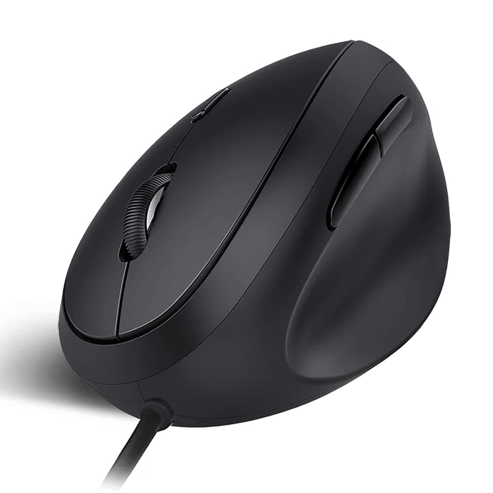 Wired Ergonomic Mouse, Optical Vertical Mouse with 3 Adjustable DPI 800/1200/1600, 6 Buttons USB Computer Mouse for PC and Laptop