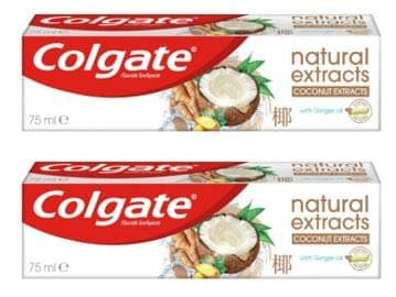 Colgate Natural Coconut Extracts With Ginger Oil Toothpaste, 75 ml (Pack of 2)