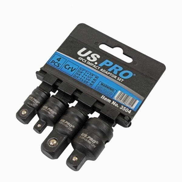 Tools 4 Piece Impact Adaptor Set 1/4" 3/8" 1/2" Step up/Down Reducer 3504