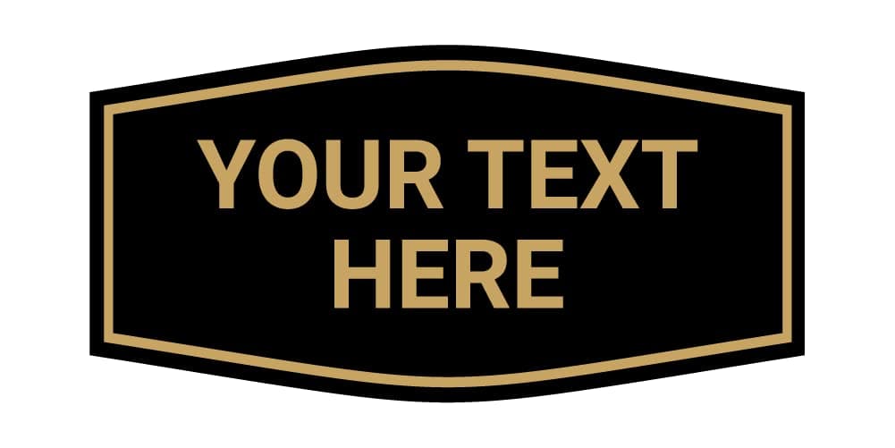 - Fancy Custom Personalizable Plastic Wall or Door Sign