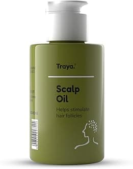 Traya Scalp Hair Growth Oil for Women & Men, Ayurvedic Hair Oil, Dandruff & Hair Fall Control, Herbal Hair Oil, Improves Hair Thickness, Contains Bhringraj, Coconut Oil & Kapoor (80ml)