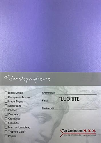 Protective DIN A2 Glossy Paper 290g/m² 25 Sheets of Top Lamination with Dyed Through to Use: Invitations (Inserts for Albums Wedding Card, Photo Album, Poster Posters, Crafting and More.