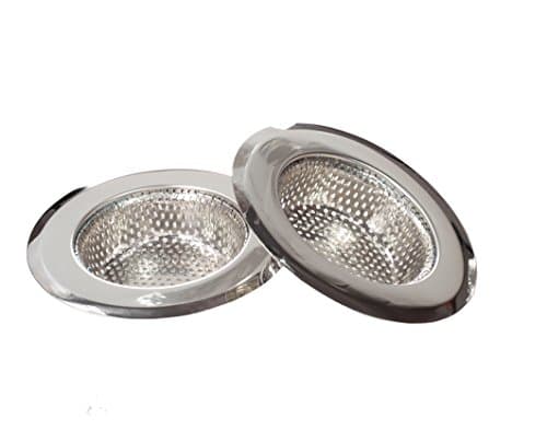 2 PCS Kitchen Sink Strainer - Stainless Steel Basket Strainer,Large Wide Rim 4.5" Diameter - Perfect for Kitchen Sinks No Rust, (2-Pack)
