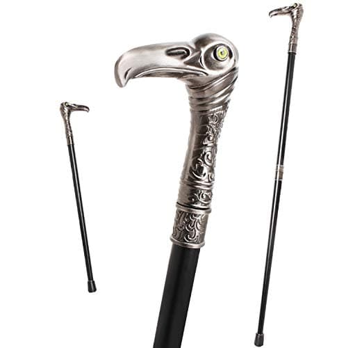 Ziv Eagle Walking Stick- Decorative Cane Walking Stick for Men and Women- Eagle Cosplay Cane, Walking Cane, All Metal Walking Stick Symbol of Power and Strength