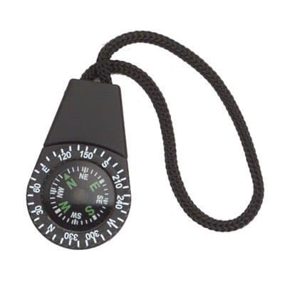Black Zipper Pull Compass