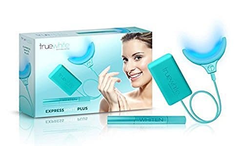 Express White Plus by truewhite- Advanced Teeth Whitening Gel System Contains 1 Whitening Gel Pen +Detachable LED Light Mouthpiece 1 Device Controller -Easy to use kit & Instruction (Green)
