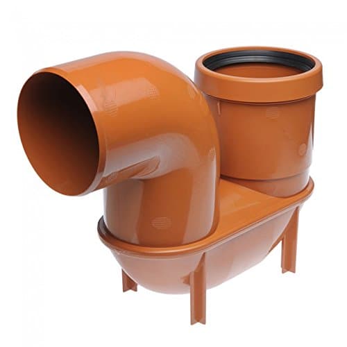 110mm 4" Underground Drainage Low Back P Trap Gully 90 Degree Outlet Single Socket