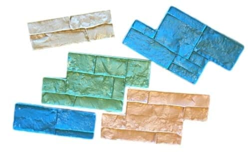 Majestic Stack Stone Vertical Concrete Stamps by Walttools for Walls, Fireplaces, Hardscapes, Seatwalls, etc. Sturdy Tools With Realistic Detail and Natural Texture (5 Piece Set - Series 2)
