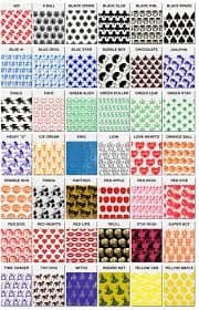 Artist Unknown Mini Zip Lock Baggies 1 1/2" x 1 1/2" Colored with Design-We Pick Assortment 1000 Bags