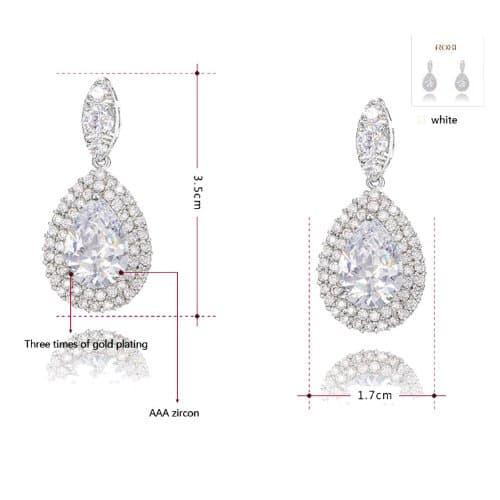 ROXI Classic Genuine Austrian Crystals Sample Stud Earrings 100% Man-made Big OFF Water Drop Eearring