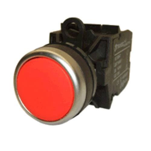 LED Andon SW-2837-202 Red Push Button Switch, Flush Face