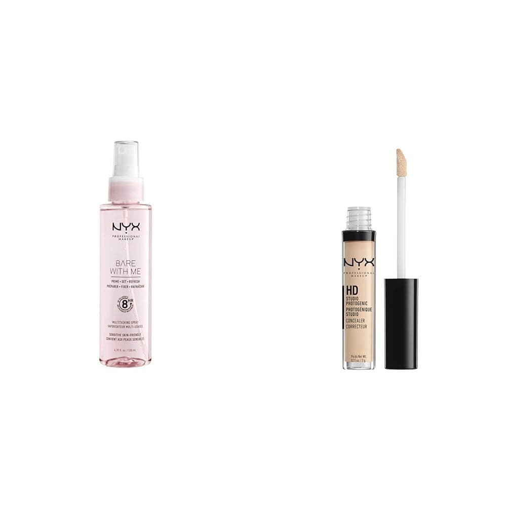 Bare With Me Multitasking Primer & Setting Spray & HD Studio Photogenic Concealer Wand, Medium Coverage - Fair