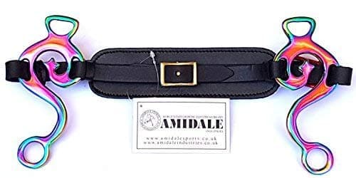 AMIDALE RAINBOW HACKAMORE BITLESS HORSE BIT PADDED BLACK LEATHER BNWT