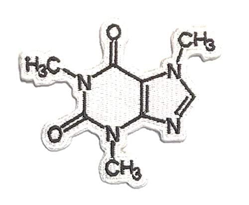 PatchClubPatchClub Coffee Lover Molecule Patch - Fully Embroidered, Iron On/Sew On - Chemistry, Science, Coffee Gifts for Tote Bag, Backpack