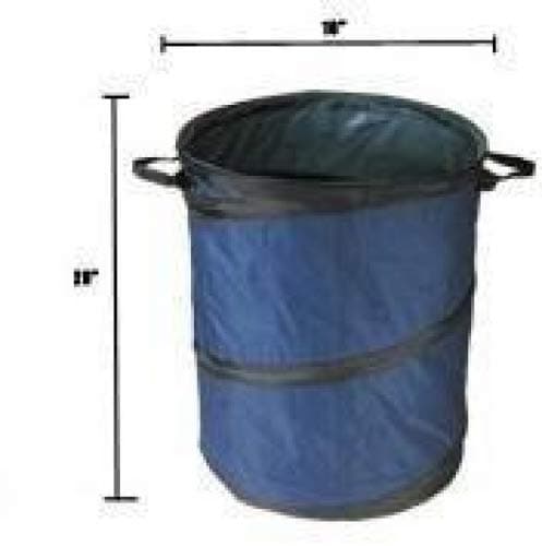 Portable Trash Can, 16" x 20" Collapsible, Blue