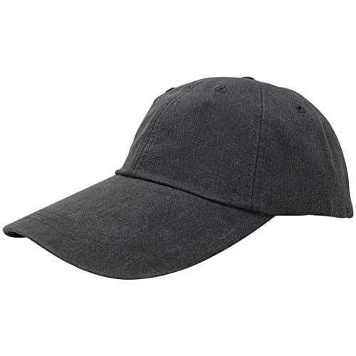 Sunbuster Extra Long Bill 100% Washed Cotton Cap with Leather Adjustable Strap