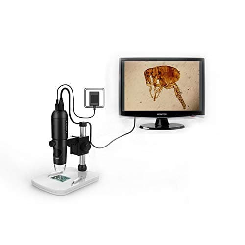 Mustcam 1080P Full HD Digital Microscope, HDMI Microscope, 10x-220x magnification, to Any Monitor/TV with HDMI-In, Photo Capture, Micro-SD Storage, PC supported