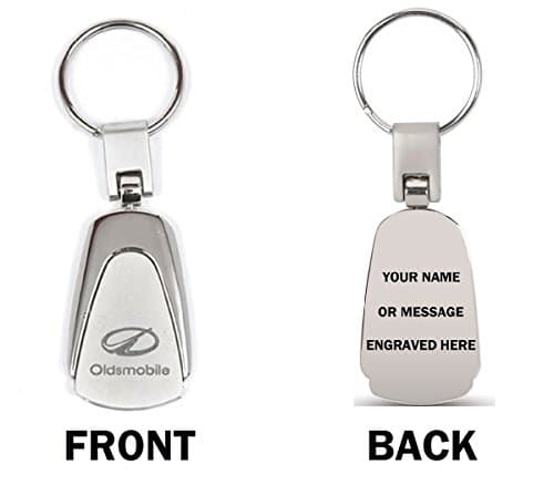 Personalized Oldsmobile Keychain & Keyring - Chrome Teardrop