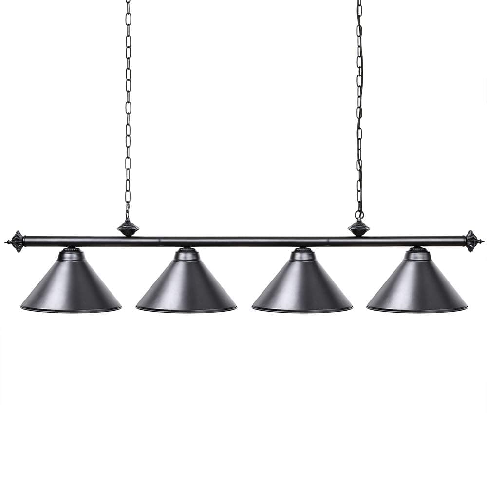 4 Light Pool Table Light, 70 inch Modern Industrial Hanging Chandelier Island Light with Lamp Shade Billiard Lighting for 7ft 8ft Pool Billiard Table, Game Room, Kitchen Island