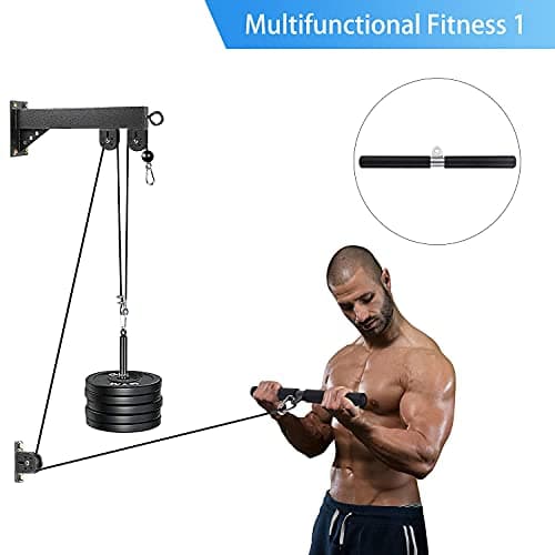 TRENDBOX Pulley System Gym Cable Machine Triceps Rope Pulley System Triceps LAT Pulldown Attachments Chest Expansion Training Fitness Home Gyms