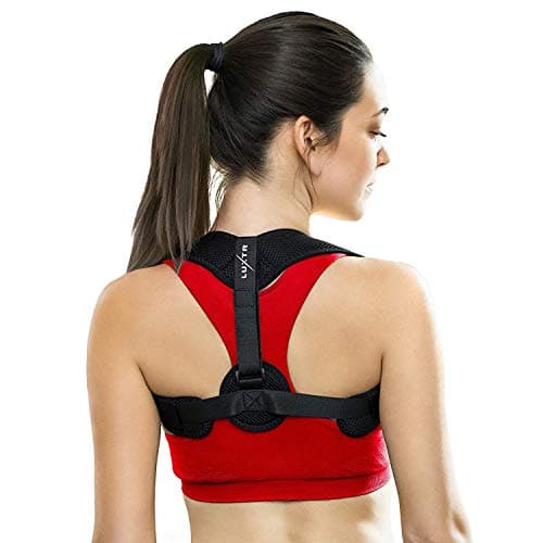 Luxtr Posture Corrector - Adjustable Back Brace Design for Men and Women - Relieves Neck, Shoulder & Upper Back Pain - Corrects Slouching and Hunching - Resistance Band, Ebook, Travel Bag Included