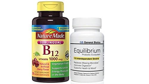 Equilibrium Probiotic and Nature Made Vitamin B12, Value Bundle of 1 Each