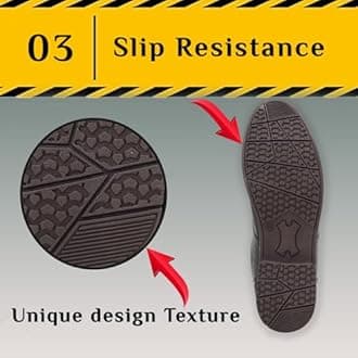 STONIX™ Steel Toe Safety Shoes |Leather Shoes |Formal Look |Safety Shoe for Men - Heavy Duty Work Safety Shoes with Slip Resistant Outsole, Black, 6