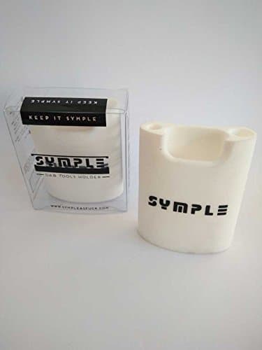 Lighter/DAB/Rolling Papers Tools - Holder - Lighter Leash - Silicone Suction Cup - Silicone Container Storage - Great for Hookah/Glass Pipe (White)