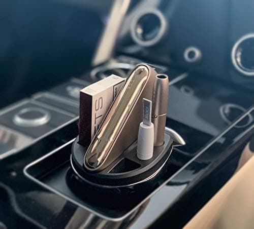 Cable Technologies Cup Charger for IQOS® 3 black, Compatible with IQOS® 3, charger for IQOS® electronic cigarette, with ashtray and housing for IQOS® cleaner holder and cleaner, car cup holders