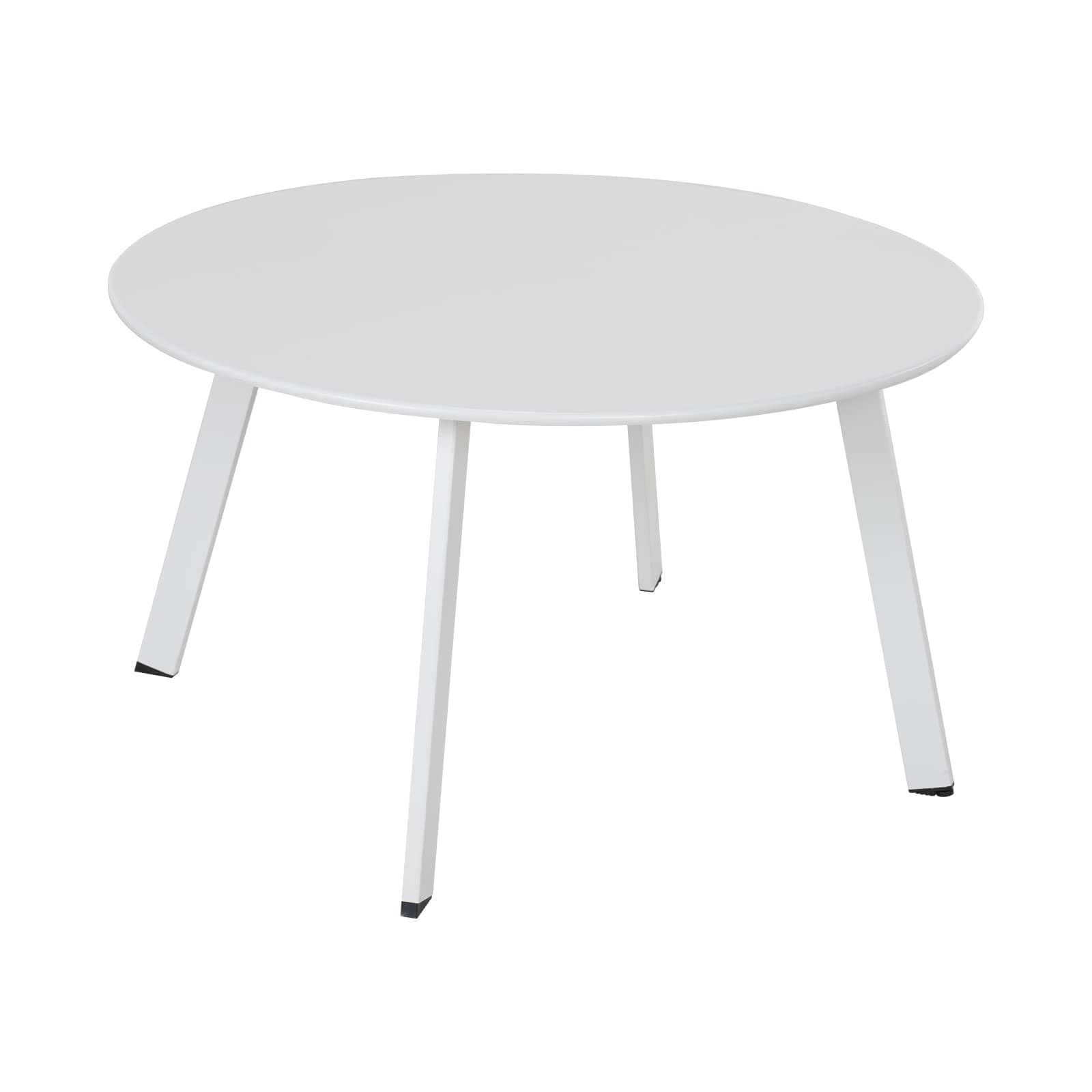 Grand patio Coffee Table Side Table Round End Table for Outdoor 70CM X 70 CM Lightweight Beside Table for Garden Terrace Living Room Office Outdoor Indoor Balcony -White