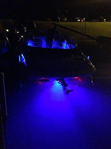 BLUE LED BOAT PLUG LIGHT GARBOARD BRASS DRAIN 1/2 NPT MARINE UNDERWATER FISH Set49