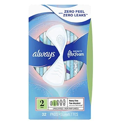 Always Infinity Pads - Heavy Flow without Wings Unscented , 32 Count (Pack of 1)