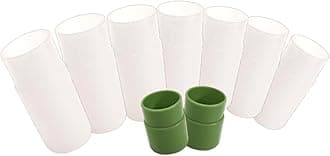 WEofferwhatYOUwant Ball Drop Spacers – 9-Piece Expansion Set for Toddlers | Add-On Connectors for STEM Marble Run Tower | Includes 7 White & 2 Green Durable DIY Parts | Safe Educational Toy Age 9M+