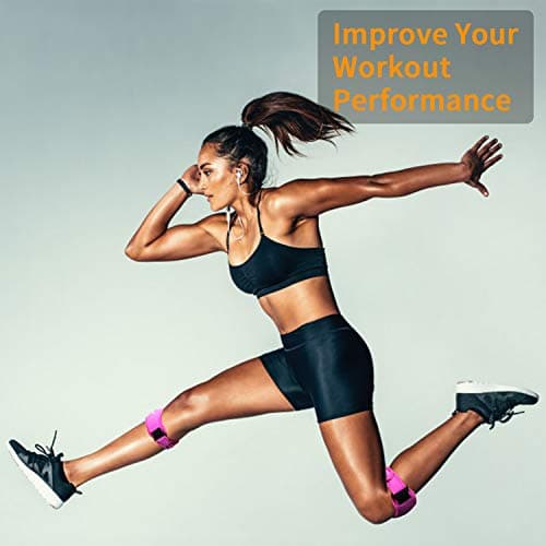 IPOW 2 PACK Knee Support for Women, Patellar Tendon Support Strap & Knee Pain Relief for Adult, Knee Brace for Hiking, Running, Tennis, Volleyball & Squats