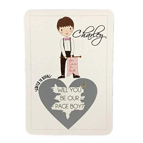 Page Boy Scratch Off Card. Personalised Page Boy Scratch & Reveal Hidden Message Card. Usher Will You be My Best Man Card. Groomsman