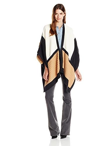 525 America Women's Hand-Knit Patchwork Blanket Wrap