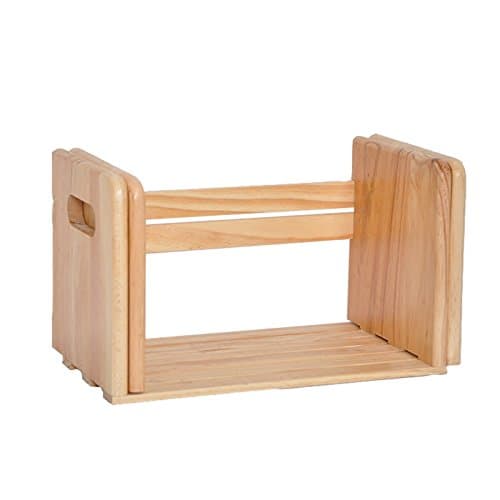 Solid wood Drawing File organizer rack,Magazine rack floor Bookshelf Stretch Book On the table Magazine Small bookcase-A