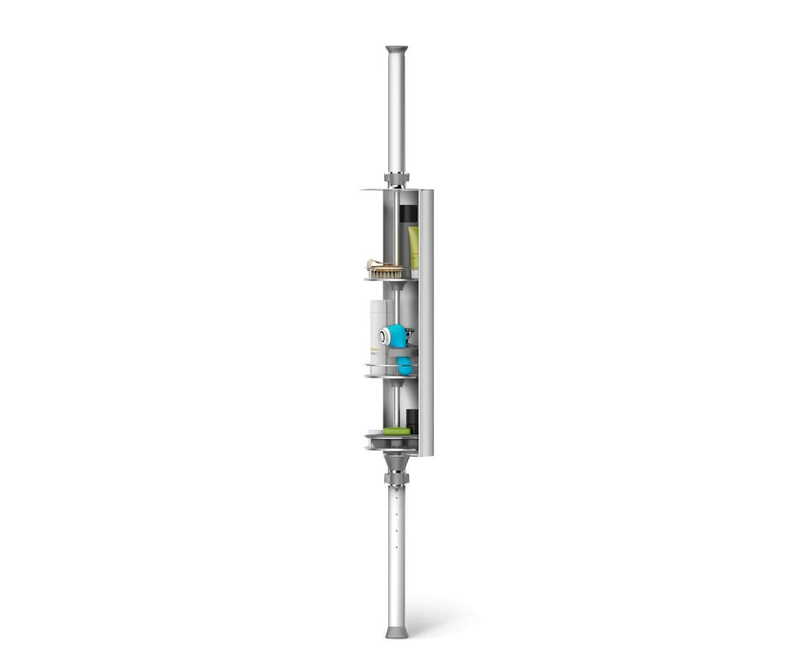 simplehuman Spin Cabinet Shower Caddy, Anodized Aluminum