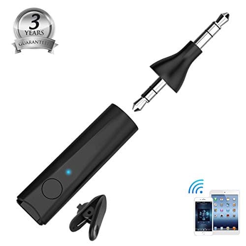 Wireless Receiver, GAKOV GA4849 Portable 5.0 Wireless Car Adapter & Hands-Free Car Kits Mini Music Adapter for Home/Car Audio Music Streaming Stereo System 3.5 mm (Black2)