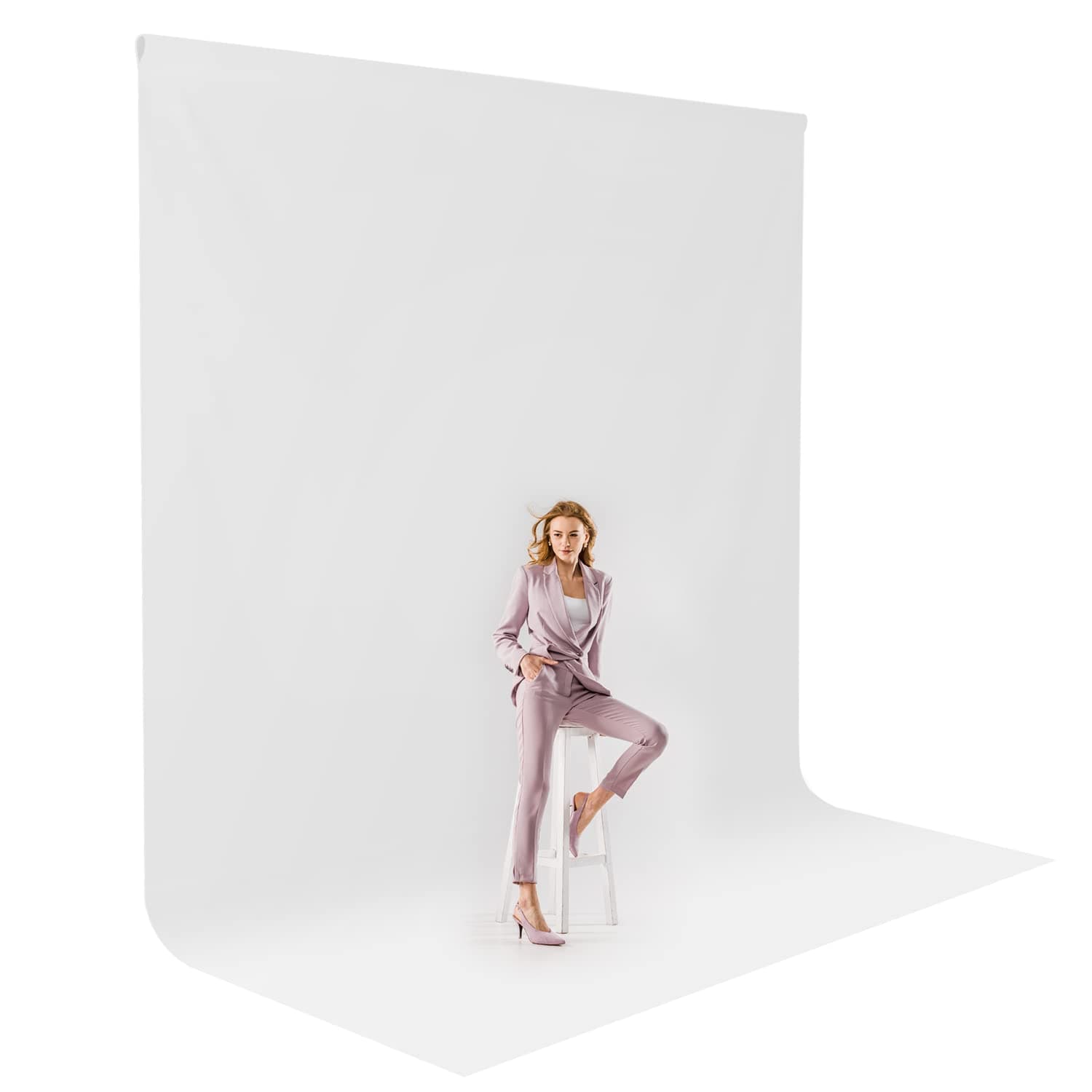 Julius Studio 10 x 12 feet Pure White Backdrop Screen Long-Life Reusable Background, Higher Density Than Market Standard Thick 200GSM Synthetic, Photography Video Studio, Events, Streaming, JSAG208